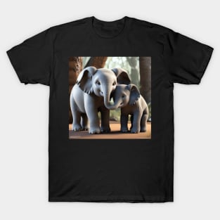 Mother And Baby Elephant T-Shirt